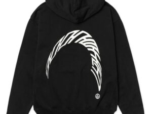 Warp Acid Zip läcker Hoodie för herr i tvättad svart.